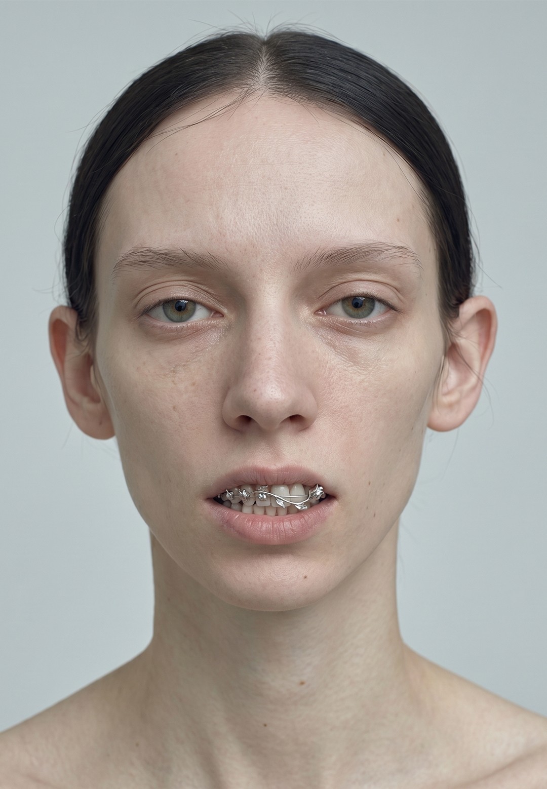 Woman with sunglasses walking down runway